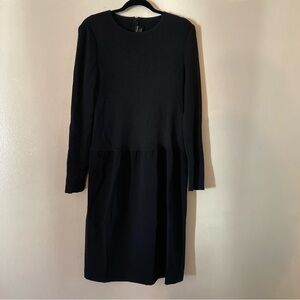 St. John Classic Black Long Sleeve Dress